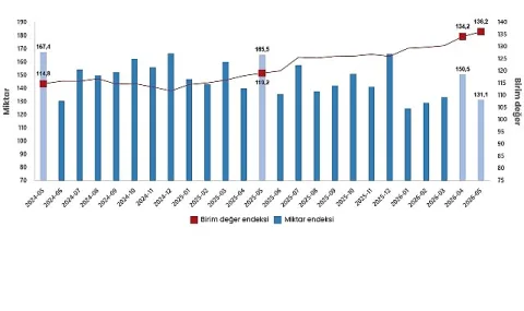 Mayıs 2026 Dış Ticaret Endeksleri: Birim Değerler Arttı, Miktarlar Düştü