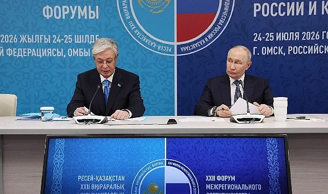 Putin ve Tokayev, Omsk'taki 22. Rusya-Kazakistan Forumu'na Katıldı