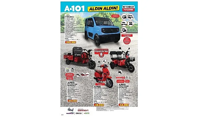 A101, 16 Temmuz'da Elektrikli Araç ve Geniş Teknoloji Ürün Yelpazesi Sunuyor