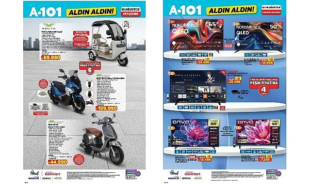 A101'den 13 Ağustos'ta Motosiklet, Televizyon ve Beyaz Eşyada Fırsatlar