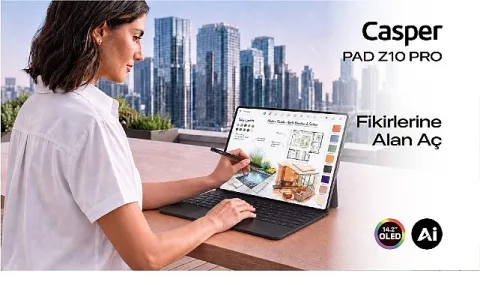 Casper PAD Z10 Pro, 14.2 İnç OLED Ekranıyla Mobilite ve Üretkenliği Birleştiriyor