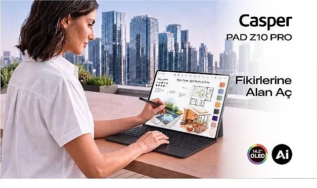 Casper PAD Z10 Pro, 14.2 İnç OLED Ekranıyla Mobilite ve Üretkenliği Birleştiriyor