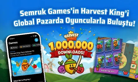 Harvest King, 72 Ülkede 1 Milyon İndirmeyi Aştı: Semruk Games'ten Küresel Başarı