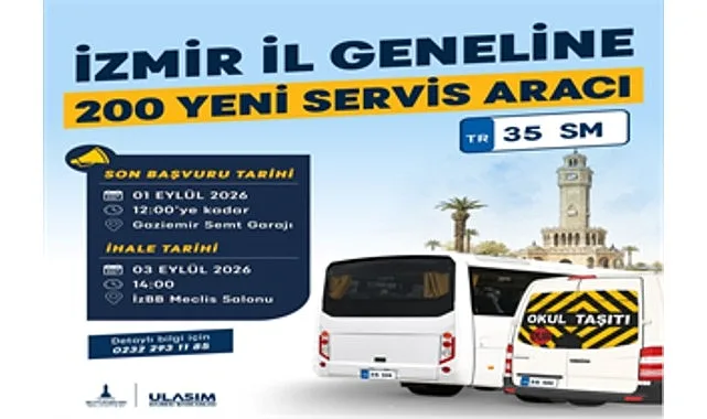 İzmir Büyükşehir 400 Yeni Servis Aracı Plakası İçin İhaleye Çıkıyor