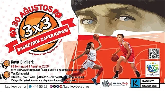 Kadıköy'de Gençler İçin 30 Ağustos Basketbol Zafer Kupası Kayıtları Sürüyor