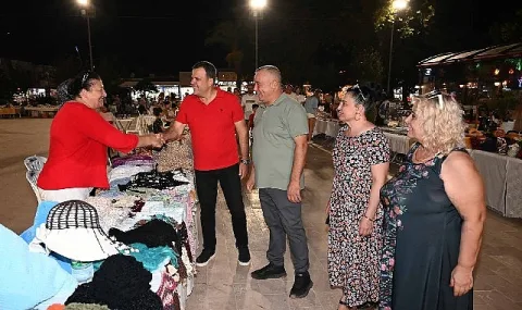 Kemer'de Üreten Ev Hanımları Kermesi Yoğun İlgi Gördü