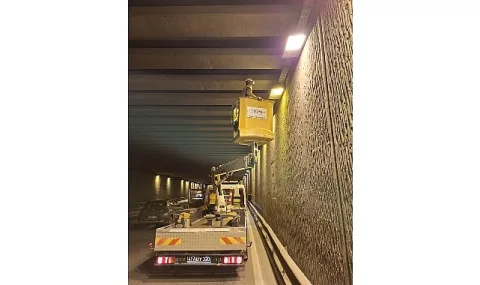 Kocaeli'de Seymen ve Karamürsel Tünellerine Kapsamlı Aydınlatma Bakımı