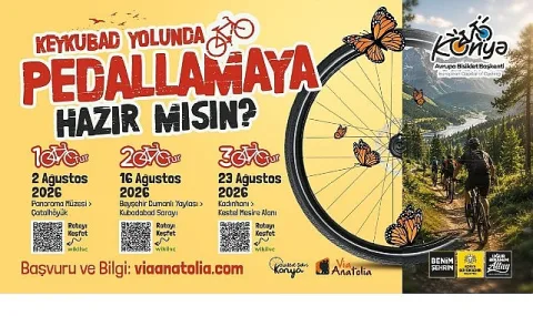 Konya'da Bisiklet Turları Ağustos'ta Yeni Rotalarla Devam Ediyor