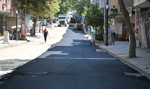 Soma Turgutalp Mahallesi, İlk Sıcak Asfalt Çalışmasıyla Yenileniyor