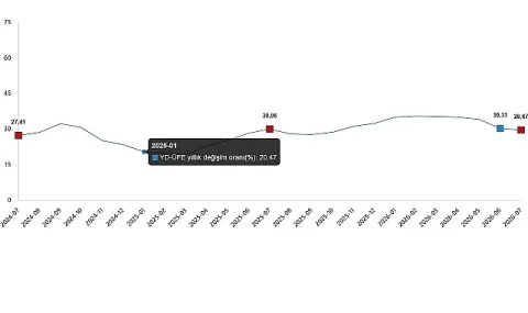 Yurt Dışı Üretici Fiyat Endeksi Temmuz 2026'da Yıllık %29,67 Arttı