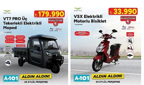 A101, 24 Eylül'de Elektrikli Mopedleri Tüketicilerle Buluşturuyor