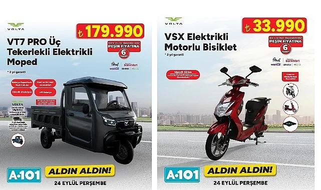 A101, 24 Eylül'de Elektrikli Mopedleri Tüketicilerle Buluşturuyor