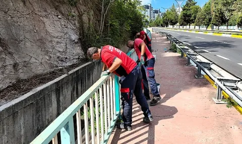 Kocaeli Büyükşehir'den Santral Rampası'na Estetik ve Güvenlik Dokunuşu