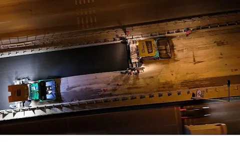 Kocaeli'de Yahya Kaptan Köprüsü'nde Gece Mesaisiyle Üstyapı Yenileniyor