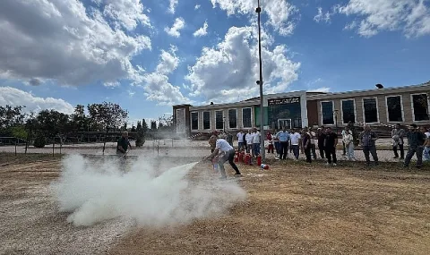 Kocaeli İtfaiyesi'nden Gebze Teknik ve Tohum Müdürlüğü'ne Tahliye Tatbikatı