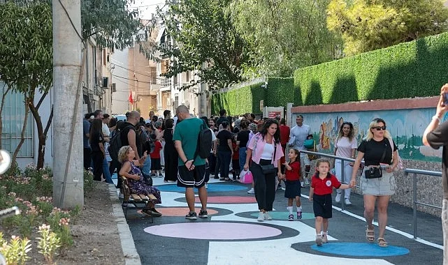 Konak'ta Namık Kemal İlkokulu Yoluna Renkli ve Güvenli Dokunuş