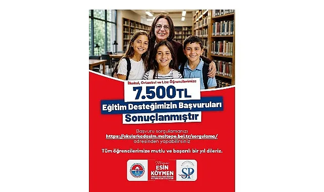 Maltepe'de "Okul Arkadaşım" Eğitim Desteği Sonuçları Duyuruldu