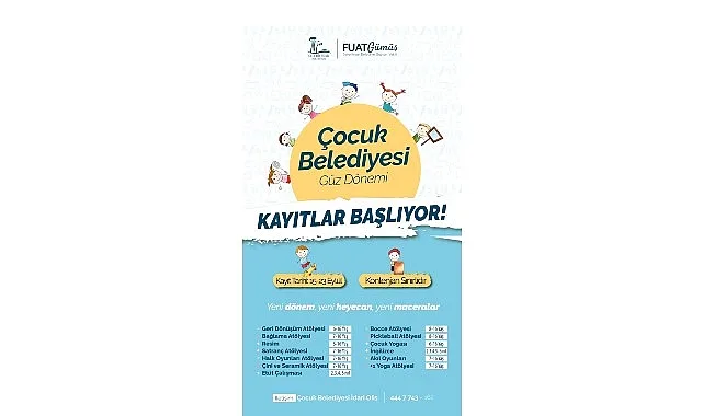 Seferihisar Çocuk Belediyesi'nde Güz Dönemi Atölyeleri İçin Kayıtlar Başladı