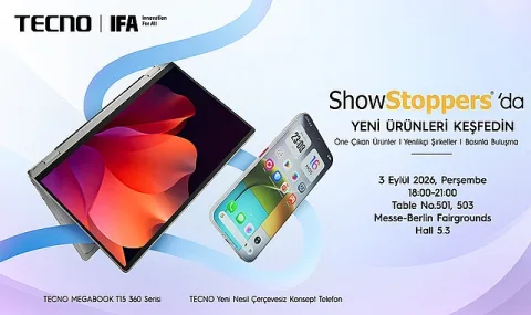 TECNO, IFA ShowStoppers® 2026'da Çerçevesiz Telefon ve Yeni Dizüstü Modellerini Tanıtıyor