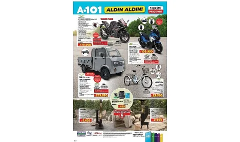 A101'den Elektrikli Kamyonet ve Beyaz Eşya Fırsatları