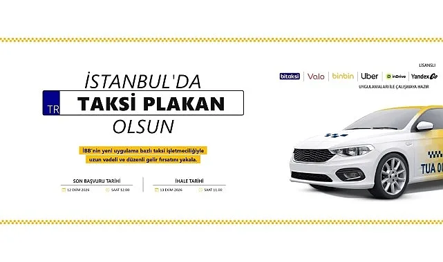 İstanbul'da Uygulama Bazlı Taksi Modeli İçin Onuncu İhale 13 Ekim'de Yapılacak