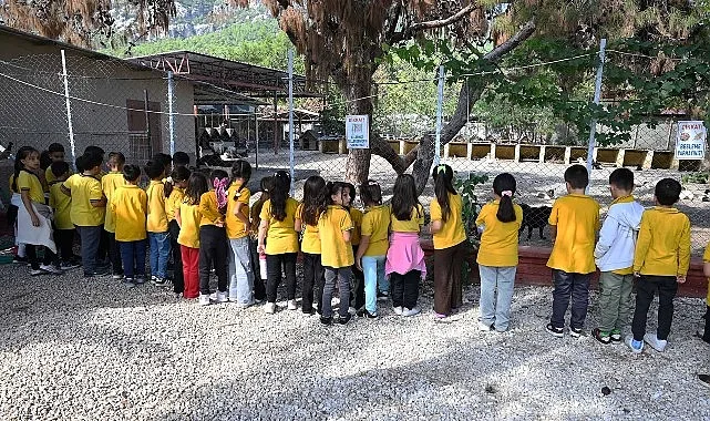 Kemer'de Minik Öğrencilerden Hayvan Barınağına Anlamlı Ziyaret