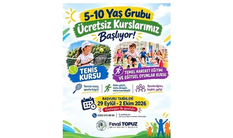 Milas Belediyesi'nden Çocuklara Ücretsiz Tenis ve Temel Hareket Kursları