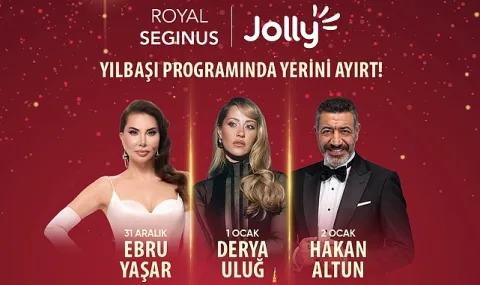 Royal Seginus’ta Jolly Organizasyonlu 3 Gecek Yılbaşı Programı