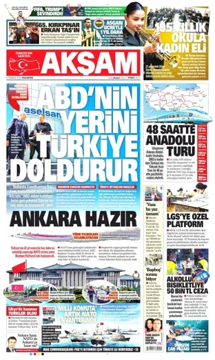 Akşam Gazetesi 6 Temmuz 2026 günün manşeti