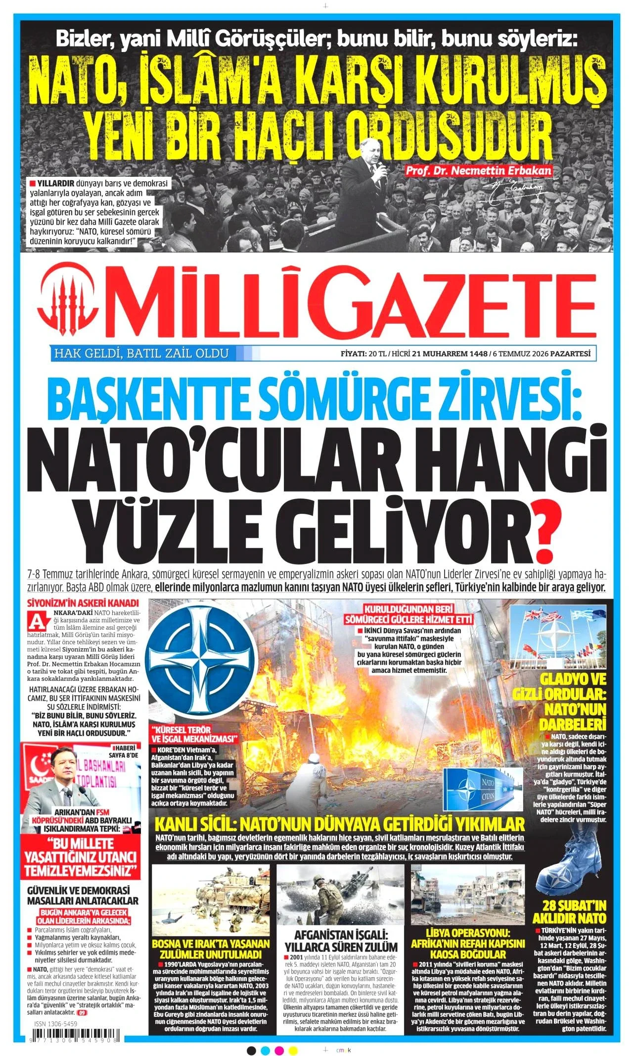 Milli Gazete - 6 Temmuz 2026 günün manşeti