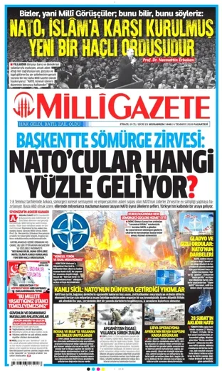 Milli Gazete 6 Temmuz 2026 günün manşeti
