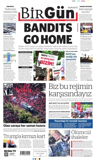 Birgün Gazetesi 7 Temmuz 2026 günün manşeti