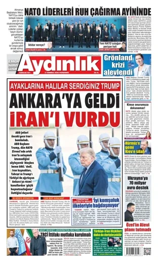 Aydınlık Gazetesi 9 Temmuz 2026 günün manşeti