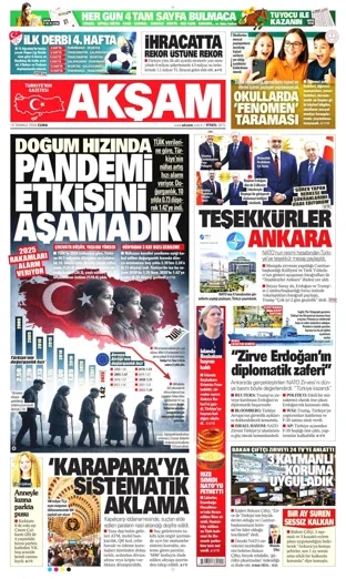 Akşam Gazetesi 10 Temmuz 2026 günün manşeti