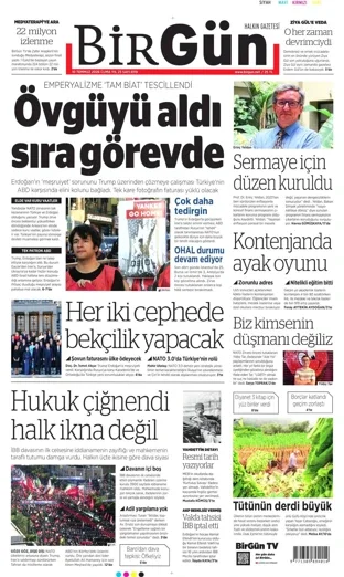Birgün Gazetesi 10 Temmuz 2026 günün manşeti