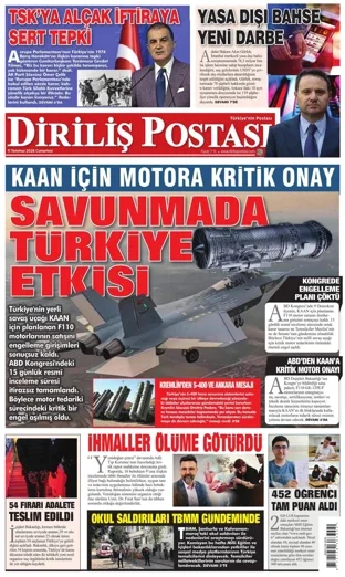Diriliş Postası Gazetesi 11 Temmuz 2026 günün manşeti