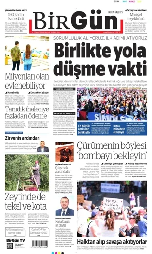 Birgün Gazetesi 14 Temmuz 2026 günün manşeti
