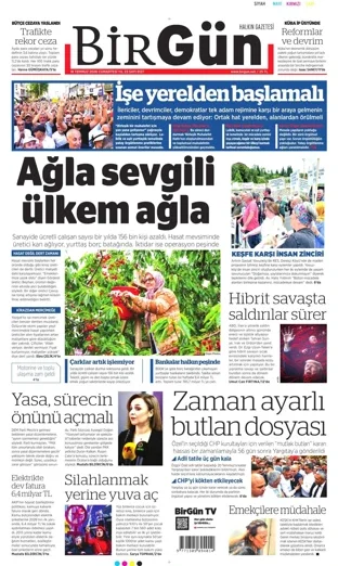 Birgün Gazetesi 18 Temmuz 2026 günün manşeti