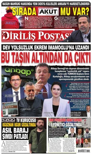Diriliş Postası Gazetesi 18 Temmuz 2026 günün manşeti