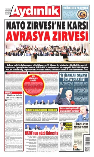 Aydınlık Gazetesi 19 Temmuz 2026 günün manşeti