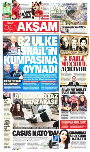 Akşam Gazetesi 26 Temmuz 2026 günün manşeti