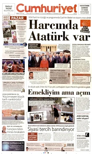 Cumhuriyet Gazetesi 26 Temmuz 2026 günün manşeti