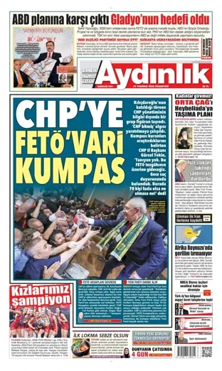 Aydınlık Gazetesi 27 Temmuz 2026 günün manşeti