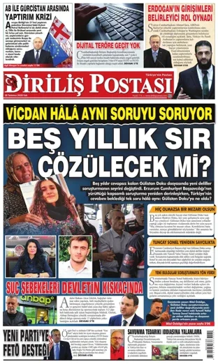 Diriliş Postası Gazetesi 28 Temmuz 2026 günün manşeti