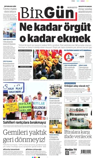 Birgün Gazetesi 29 Temmuz 2026 günün manşeti