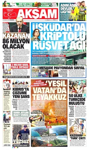Akşam Gazetesi 30 Temmuz 2026 günün manşeti