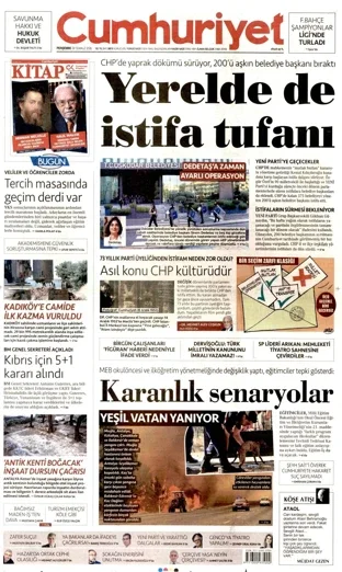 Cumhuriyet Gazetesi 30 Temmuz 2026 günün manşeti