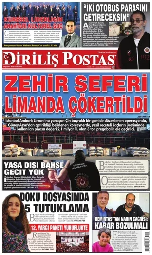 Diriliş Postası Gazetesi 1 Ağustos 2026 günün manşeti