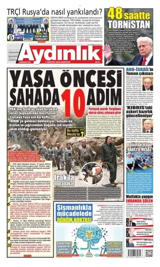 Aydınlık Gazetesi 3 Ağustos 2026 günün manşeti
