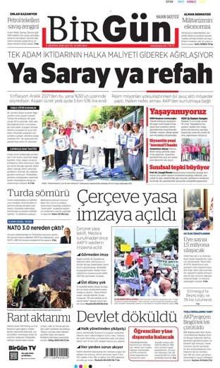Birgün Gazetesi 4 Ağustos 2026 günün manşeti